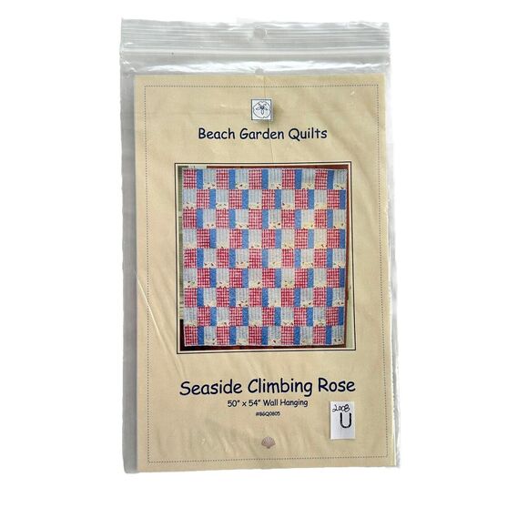 Beach Garden Quilts Seaside Climbing Rose Quilt Pattern - 50x54 Wall Hanging - Picture 1 of 2